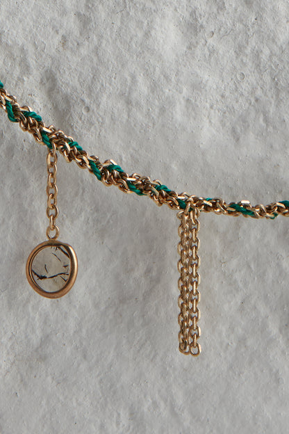 NECKLACE GOLD GREEN